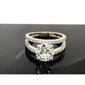Gabriel & Co. Engagement Ring 2.57ctw Lab Grown Diamond 14k White Gold Size 6